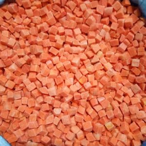 Frozen sliced carrots